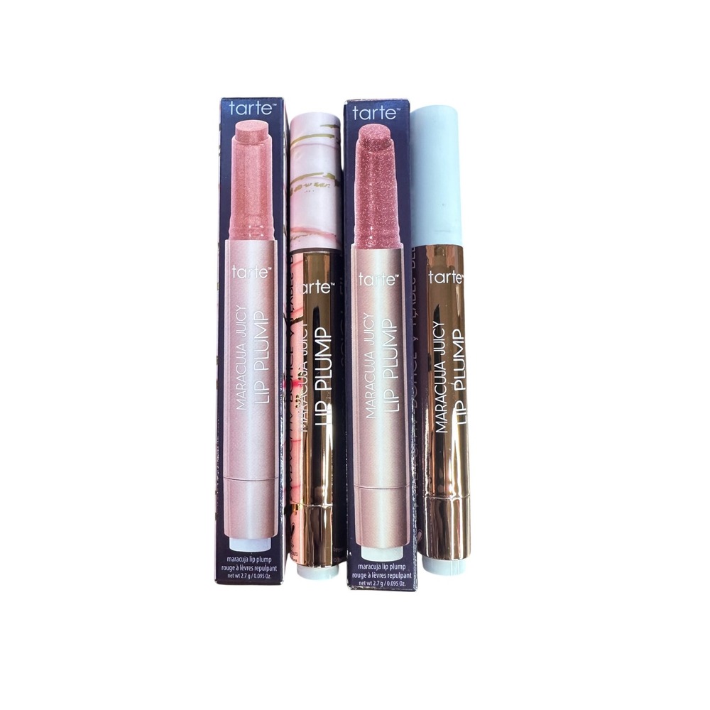 Tarte Maracuja Juicy Lip Plump Duo Vanilla Cupcake & Ruby Shimmer Glass NIB